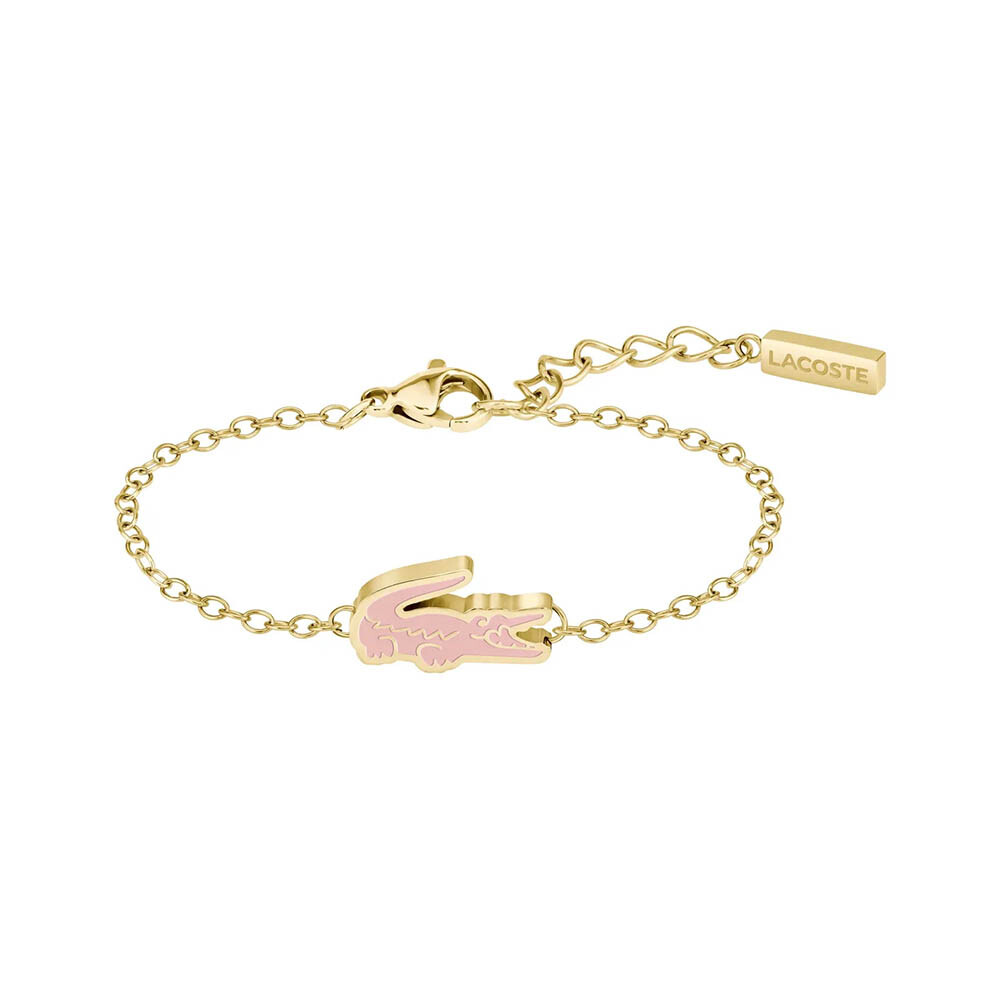 Lacoste Rozkošný náramek z pozlacené oceli Cutie Croc 2040530