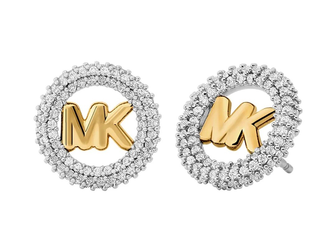 Michael Kors Třpytivé bicolor náušnice pecky Premium MKJ8560931