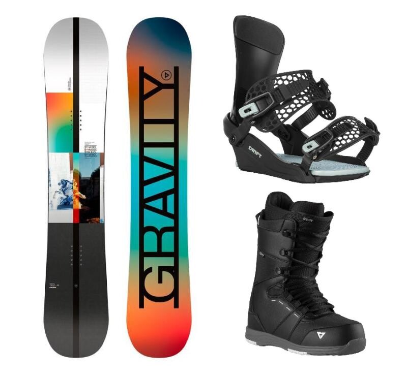 Gravity Symbol 25/26 snowboard + Gravity Drift black/sage vázání + Gravity Void black/grey boty