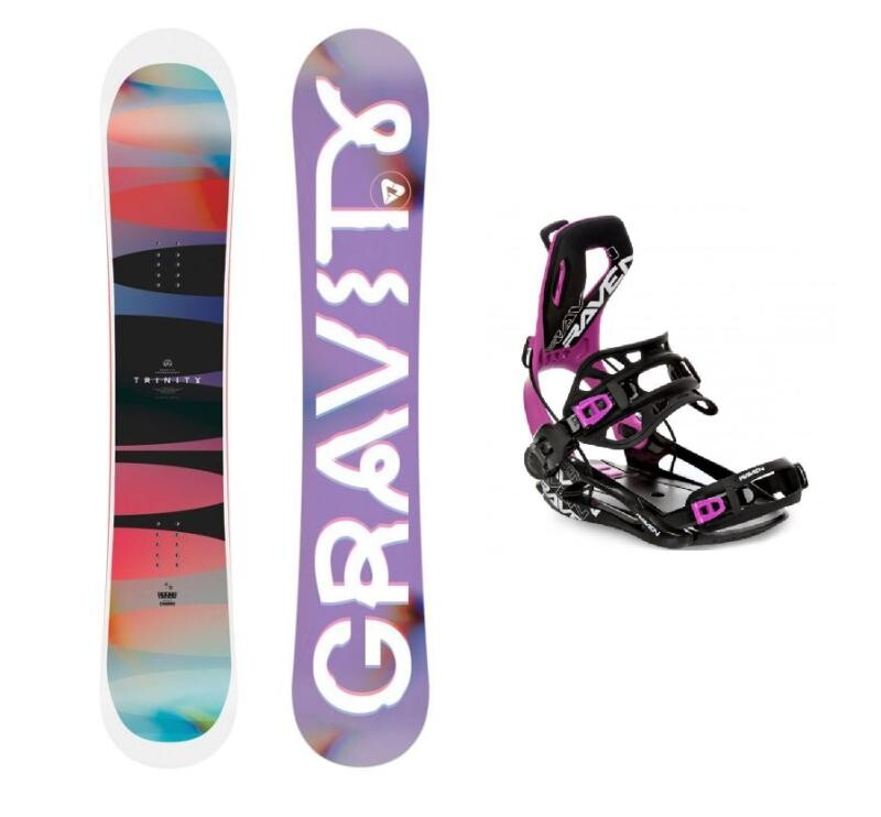 Gravity Trinity 25/26 dámský snowboard + Raven Fastec FT360 black/fuchsia vázání