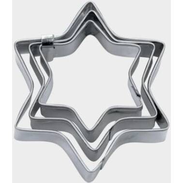 Sada vykrajovátek hvězdy o 4 / 5 / 6 cm - Stadter
