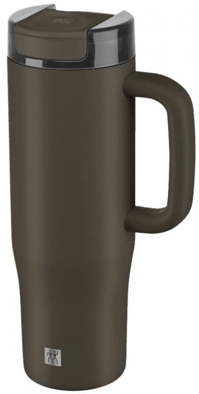 Nerezový termohrnek s ouškem Thermo Plus, 0,9 l, čokoládová 1034743