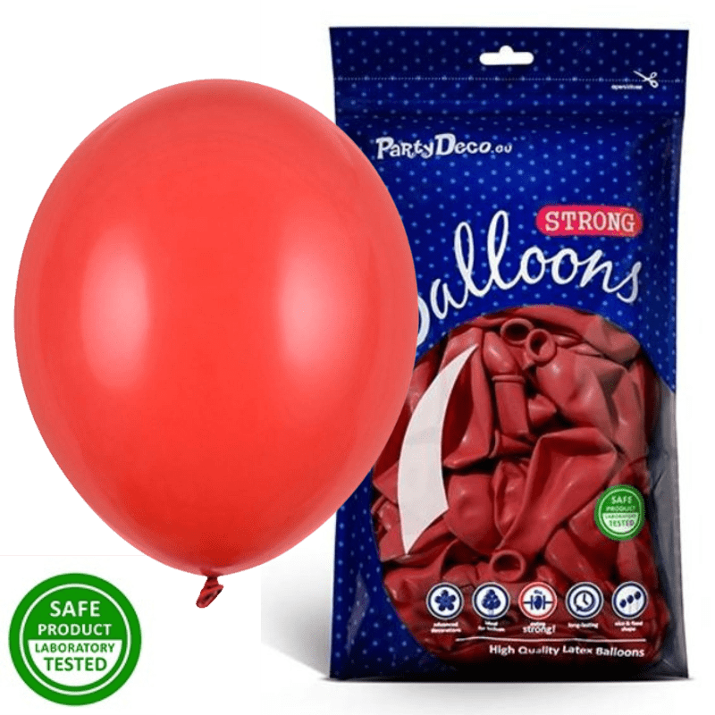 Balónky červené latexové 27 cm 100 ks