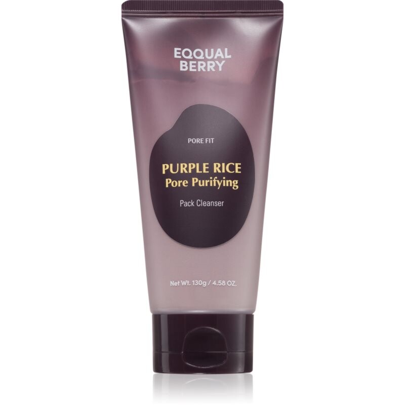 EQQUALBERRY Purple Rice Pore Purifying Pack Cleanser hloubkově čisticí pěna s exfoliačním účinkem 130 g