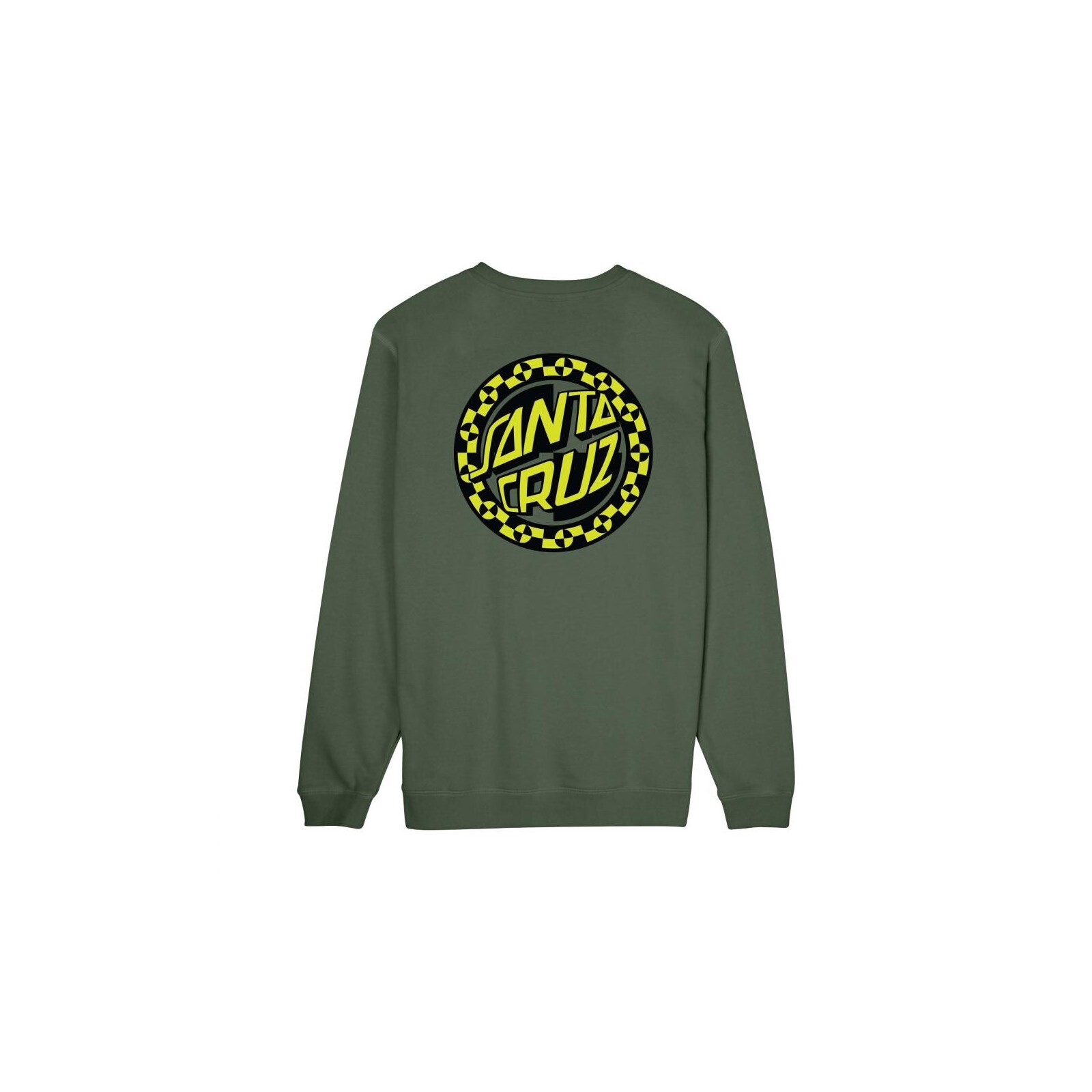 mikina SANTA CRUZ - Malba Crash Dot Crew Dark Moss (DARK MOSS) velikost: L