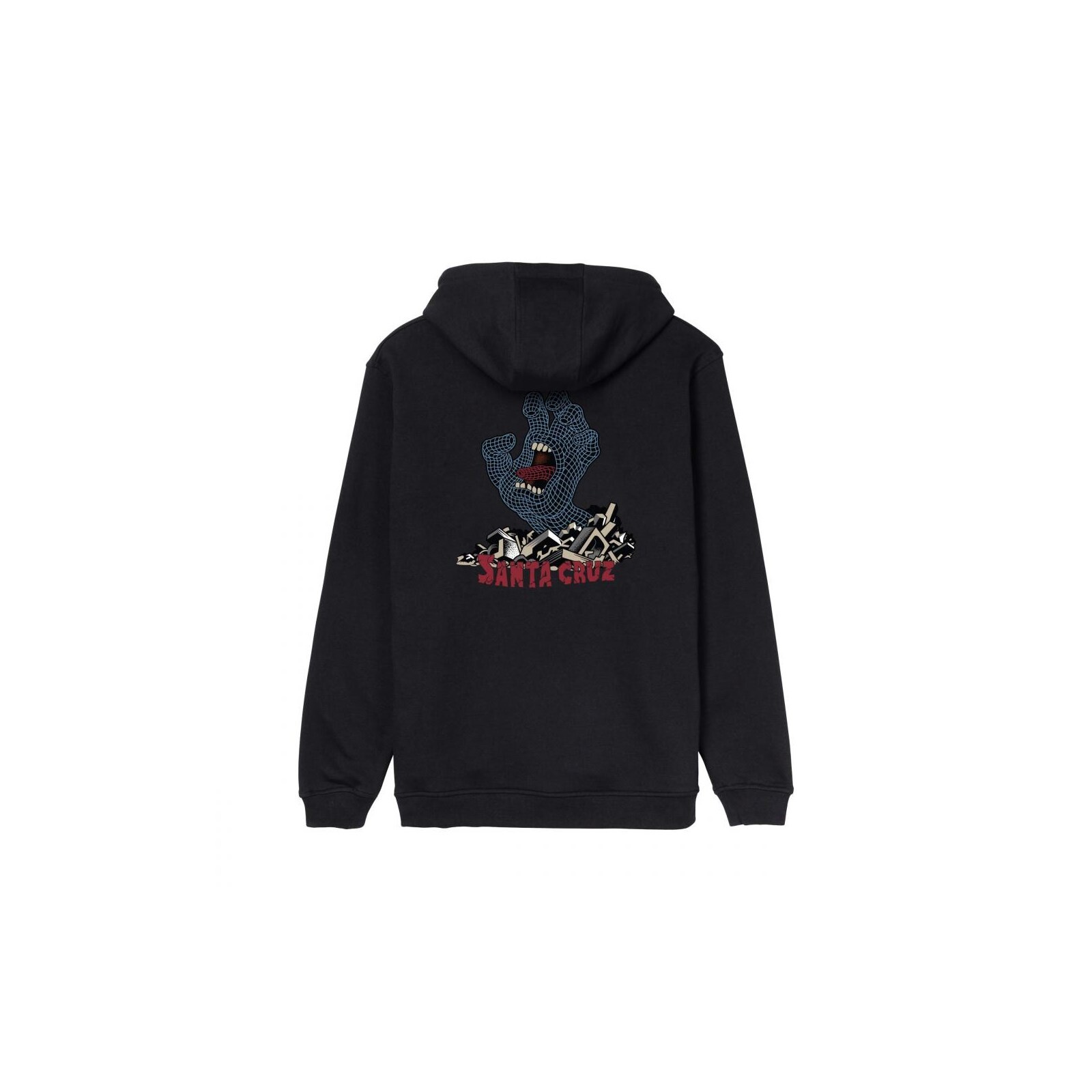 mikina SANTA CRUZ - Kendall Grid Hand Centre Hood Black (BLACK) velikost: M
