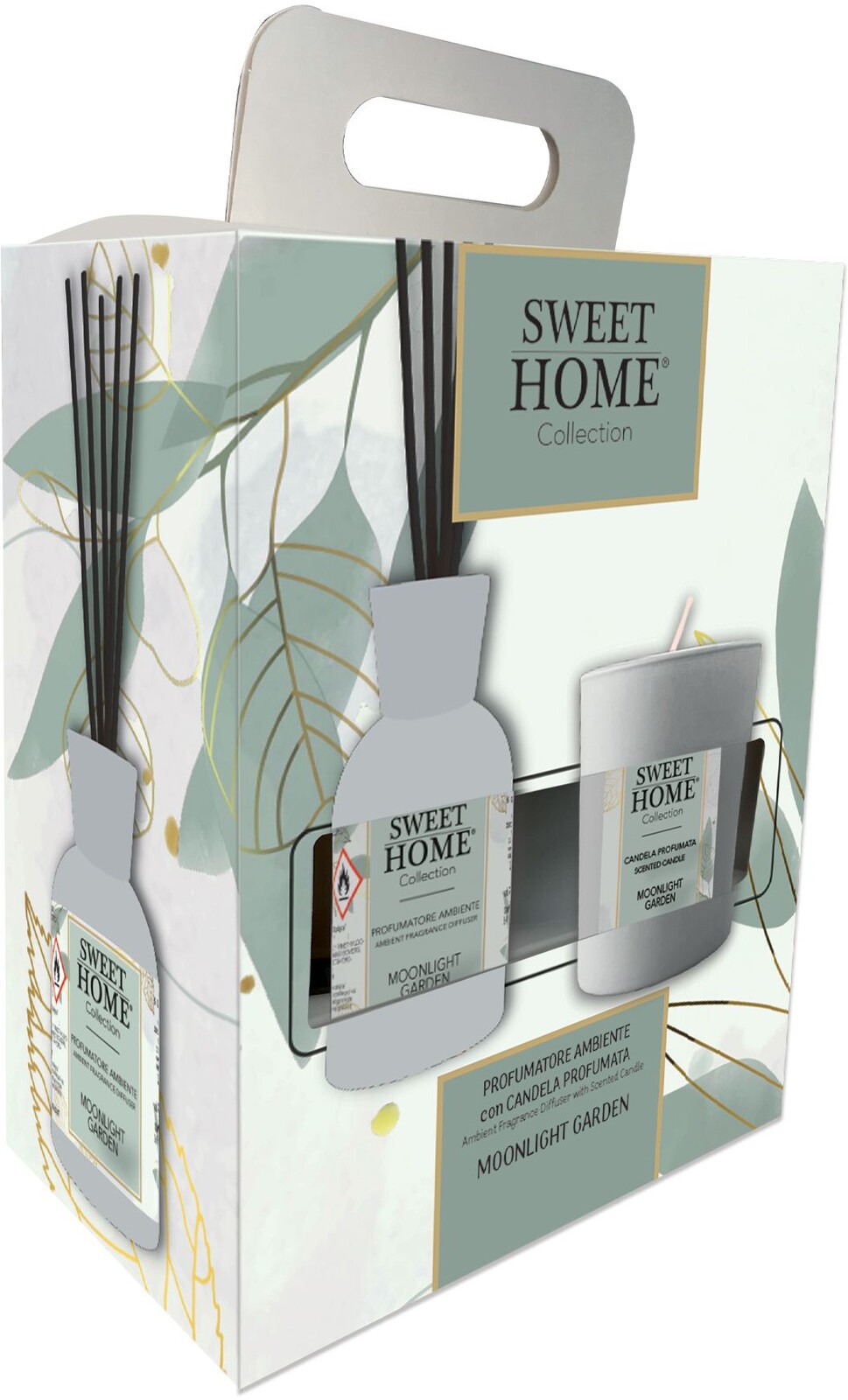Sweet Home Collection Dárková sada aroma difuzéru se svíčkou Moonlight Garden