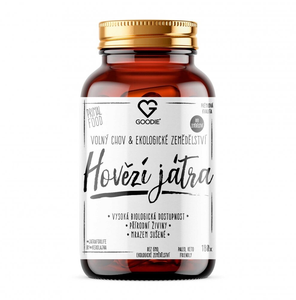 Goodie Hovězí játra sušená mrazem 180 kapslí
