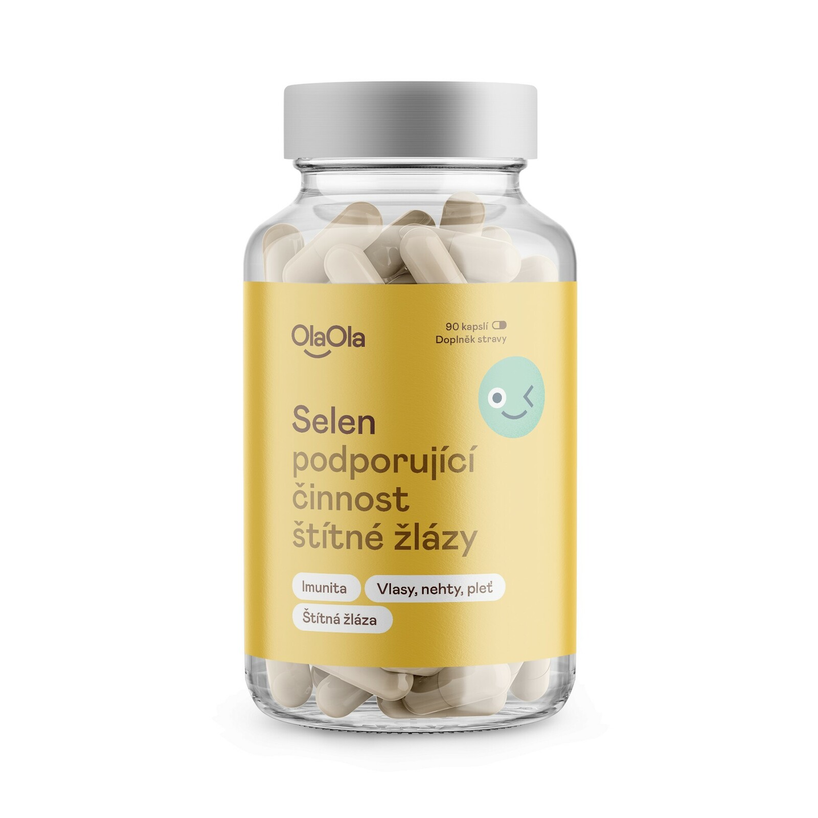 OlaOla Selen podporující činnost štítné žlázy 90 kapslí
