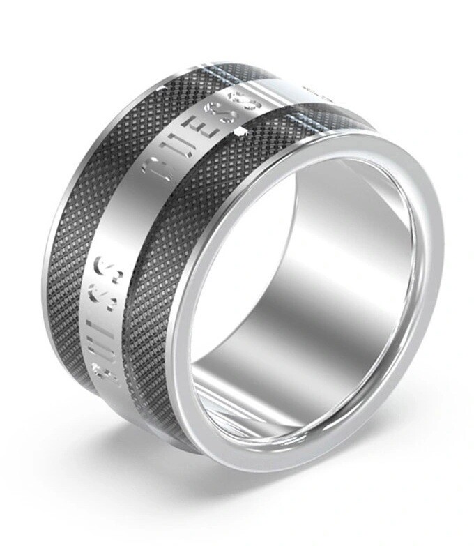 Guess Fashion ocelový prsten Legacy JUMR03209JWSTBK 64 mm