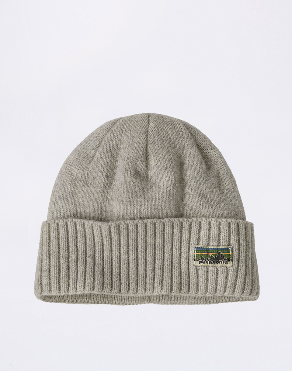 Patagonia Brodeo Beanie OG Legacy Label: Crisp Grey