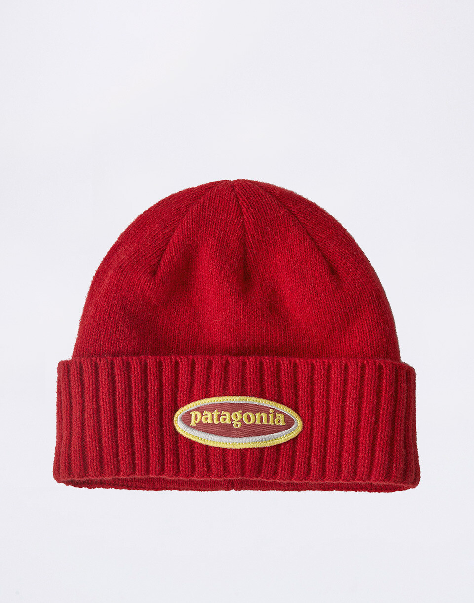 Patagonia Brodeo Beanie Oval Logo: Amanita Red