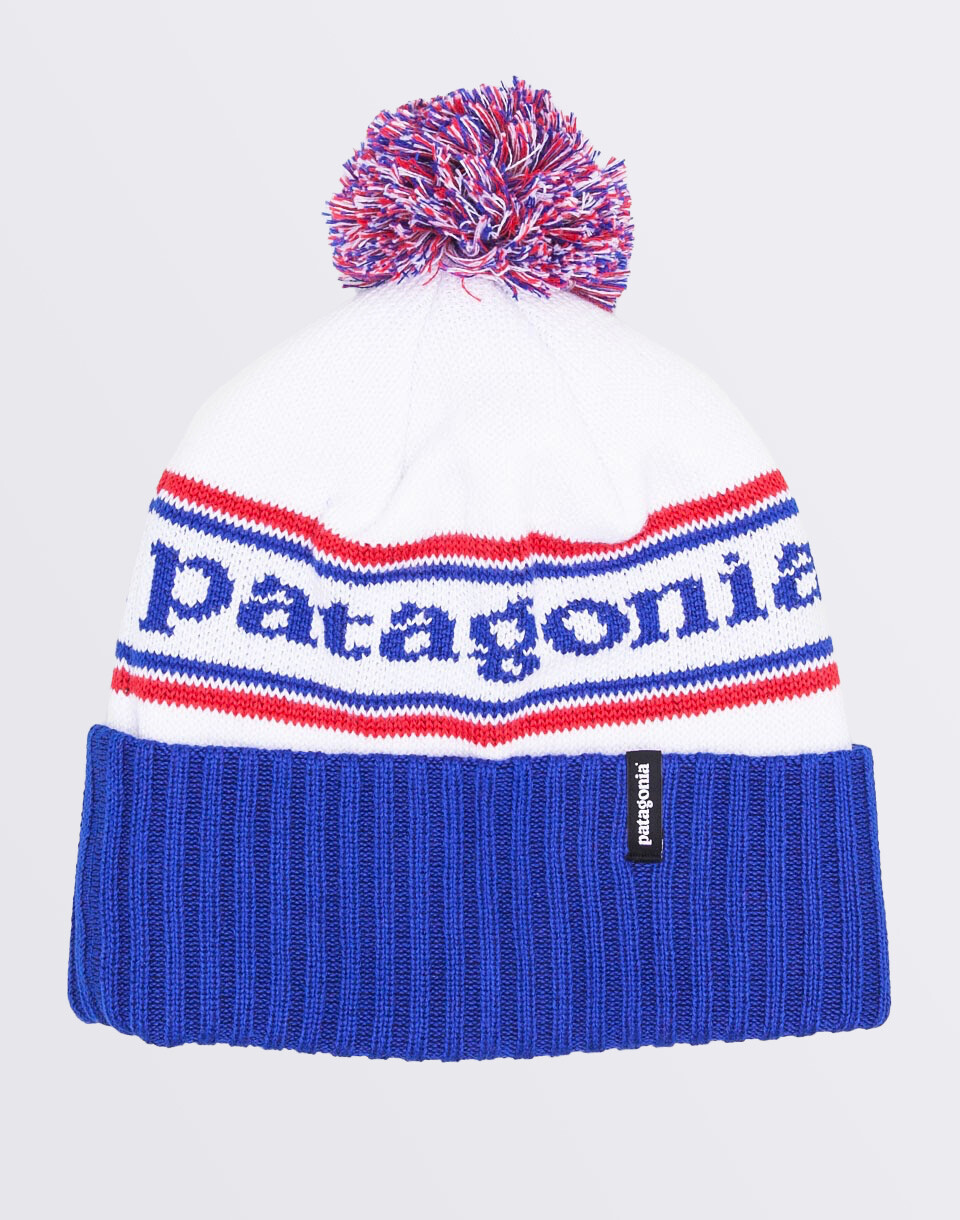 Patagonia Powder Town Beanie Park Stripe: Viking Blue