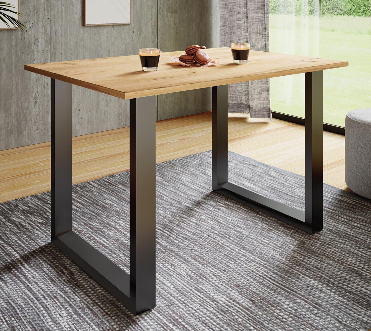 VCM Jídelní stůl Xona 140x80 U-nohy, dub medový