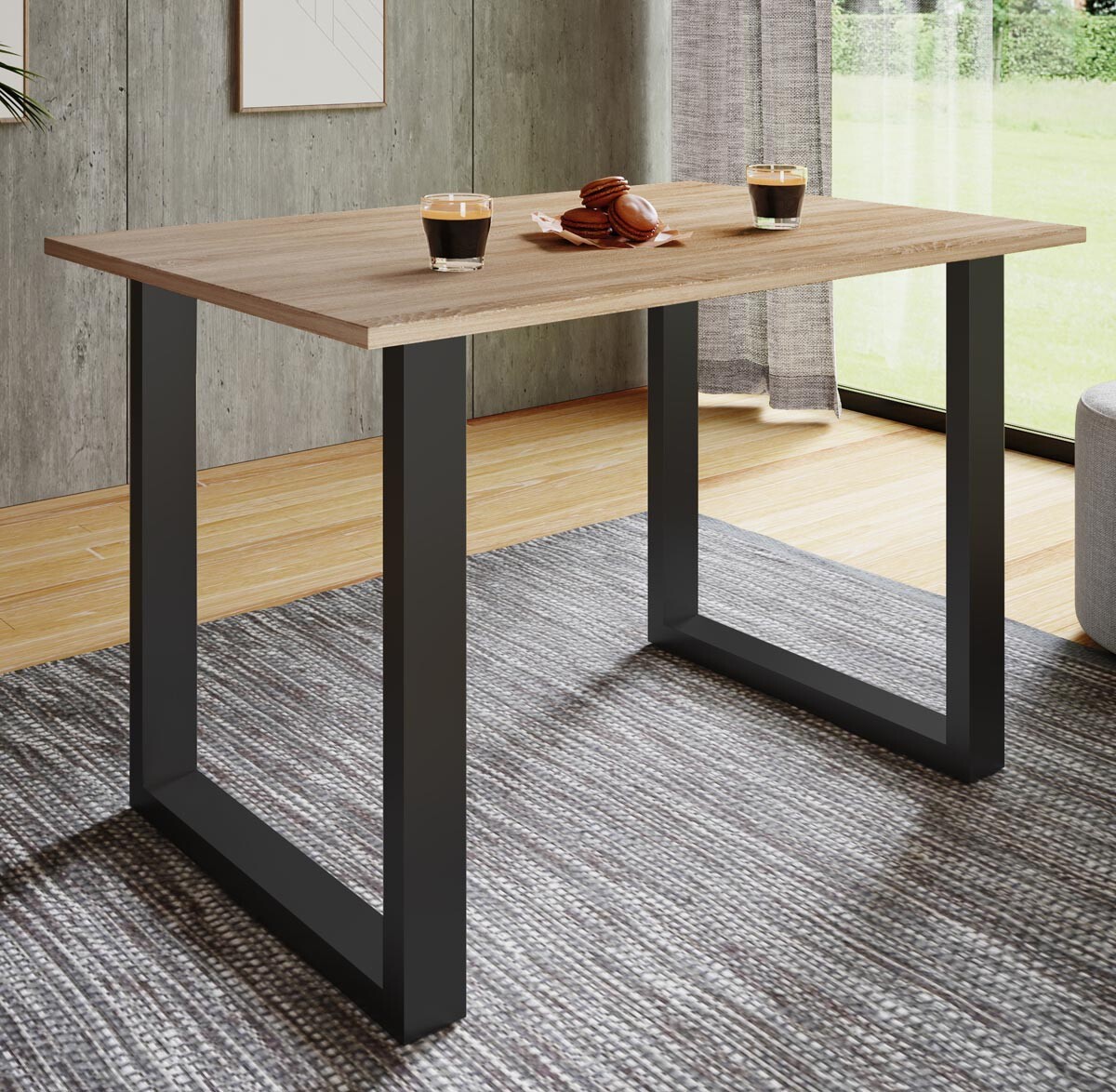 Jídelní stůl Xona 110x50 U-nohy, dub sonoma