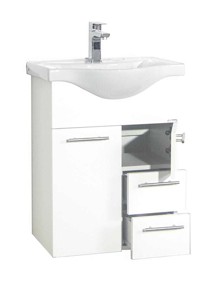 2dílná umyvadlová skříňka Lisalo L, bílá