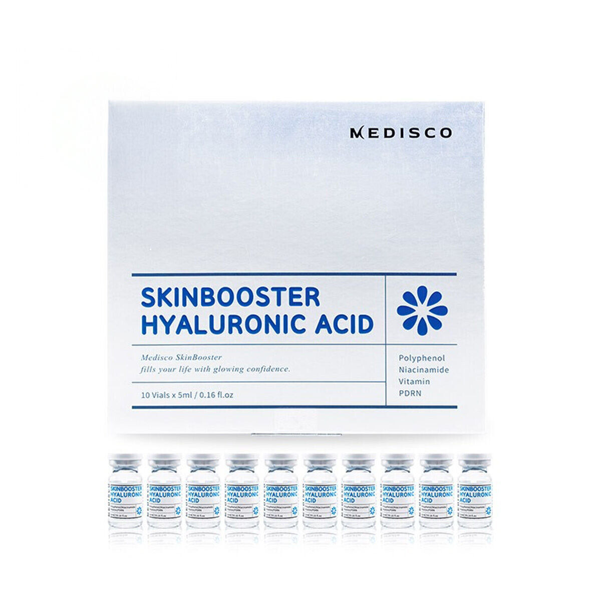 Medisco Skinbooster Hyaluronic Acid Ampoules hyaluronové sérum pro mikrojehličkování 10x5 ml unisex