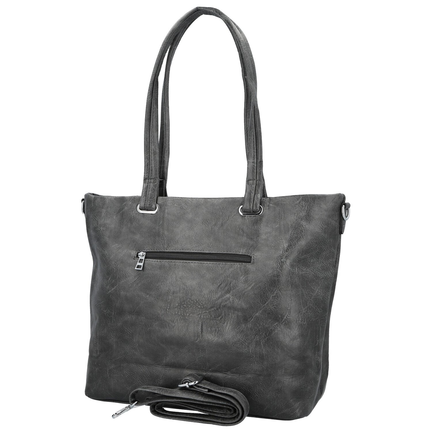 Stylová dámská koženková kabelka na rameno Mileta, šedá