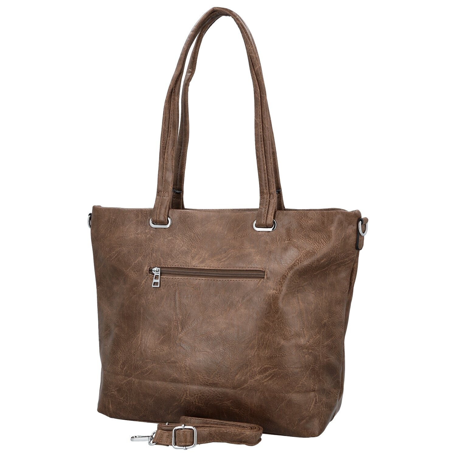 Stylová dámská koženková kabelka na rameno Mileta, hnědá