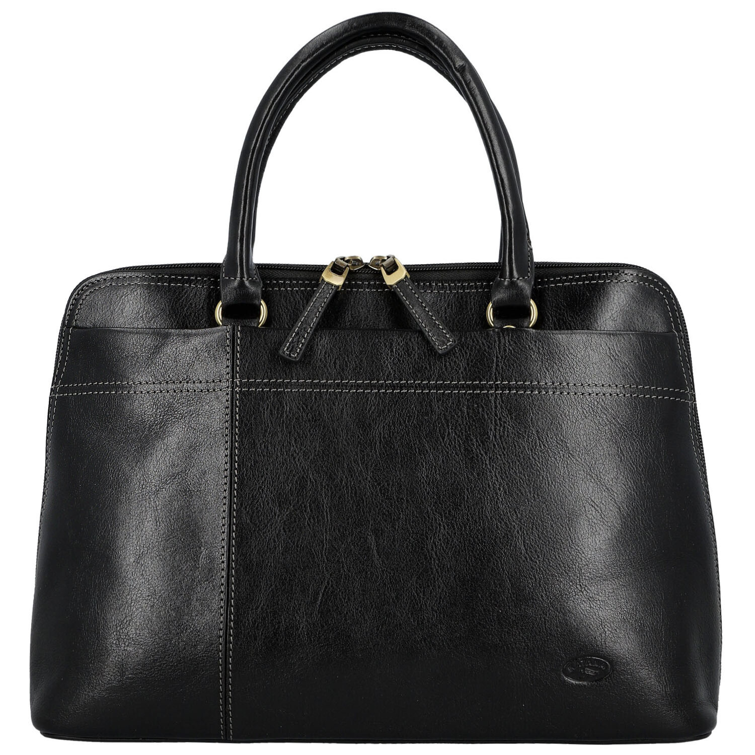 Luxusní dámská kožená kabelka do ruky Katana Gisela, černá