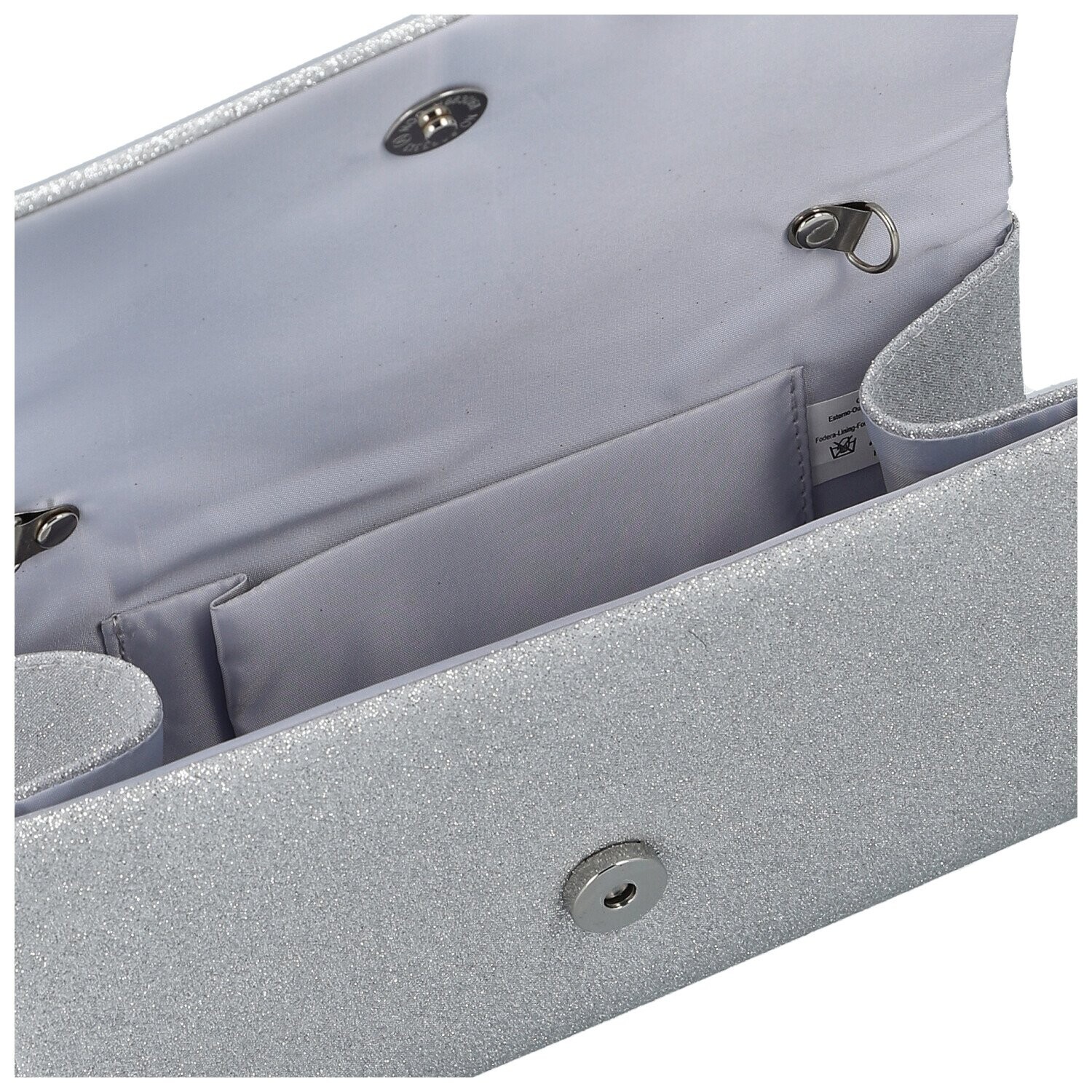 Módní dámské psaníčko Michelle Moon Chima, stříbrné