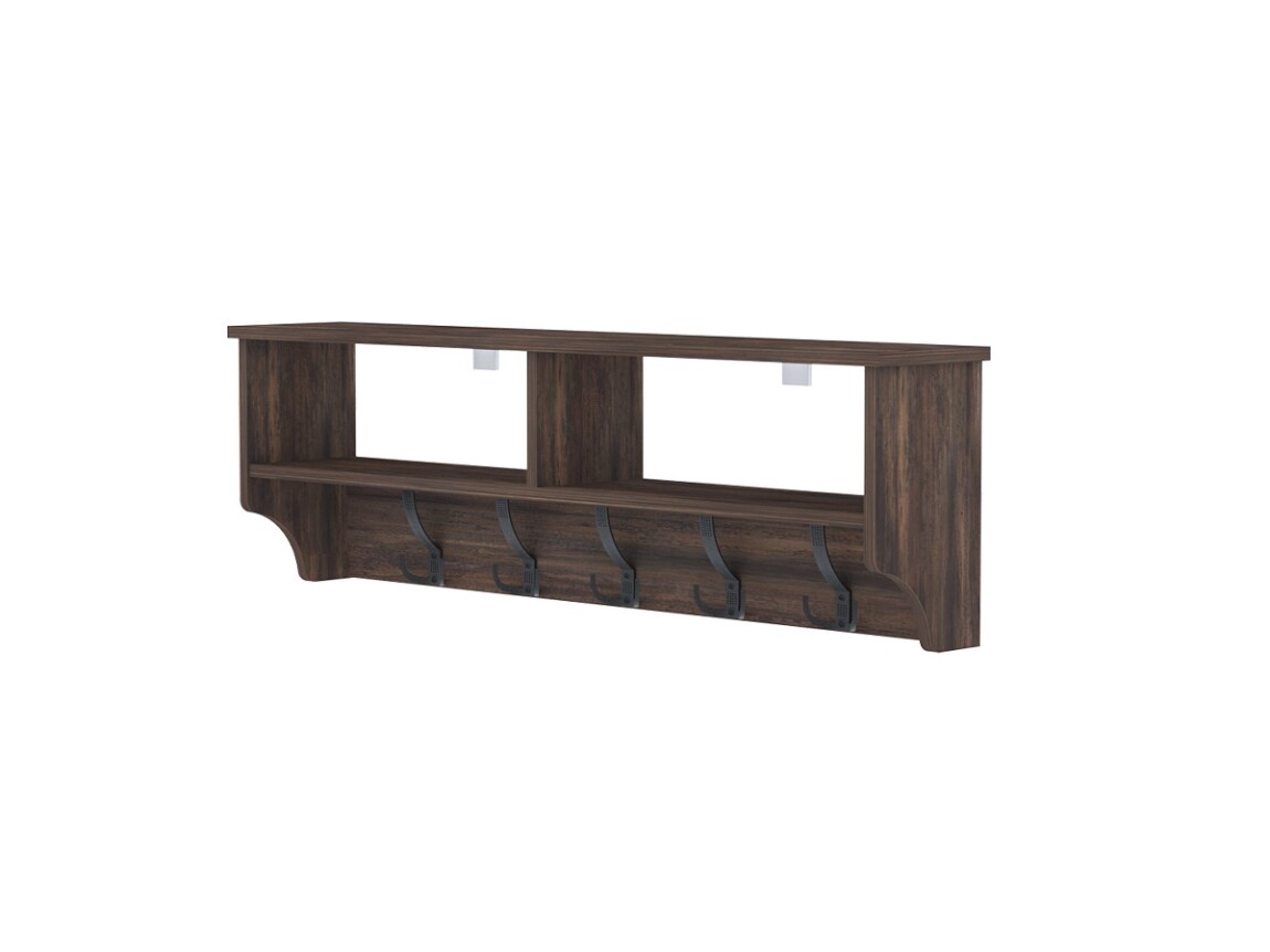 Nástěnný věšák BRELI s policí, mars