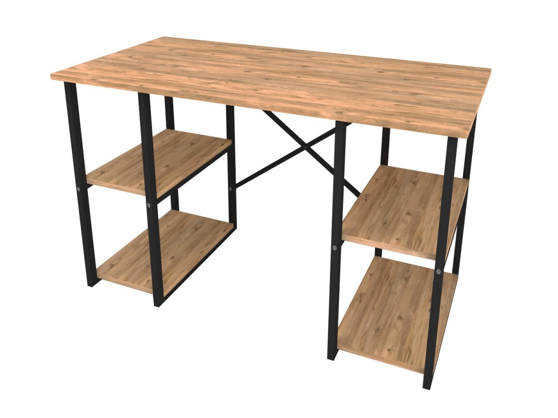 Psací stůl YUSE, černá/borovice