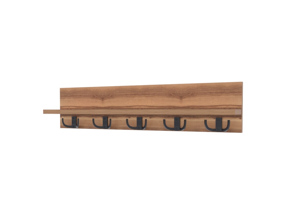 Nástěnný věšák FLOSE s policí, ořech