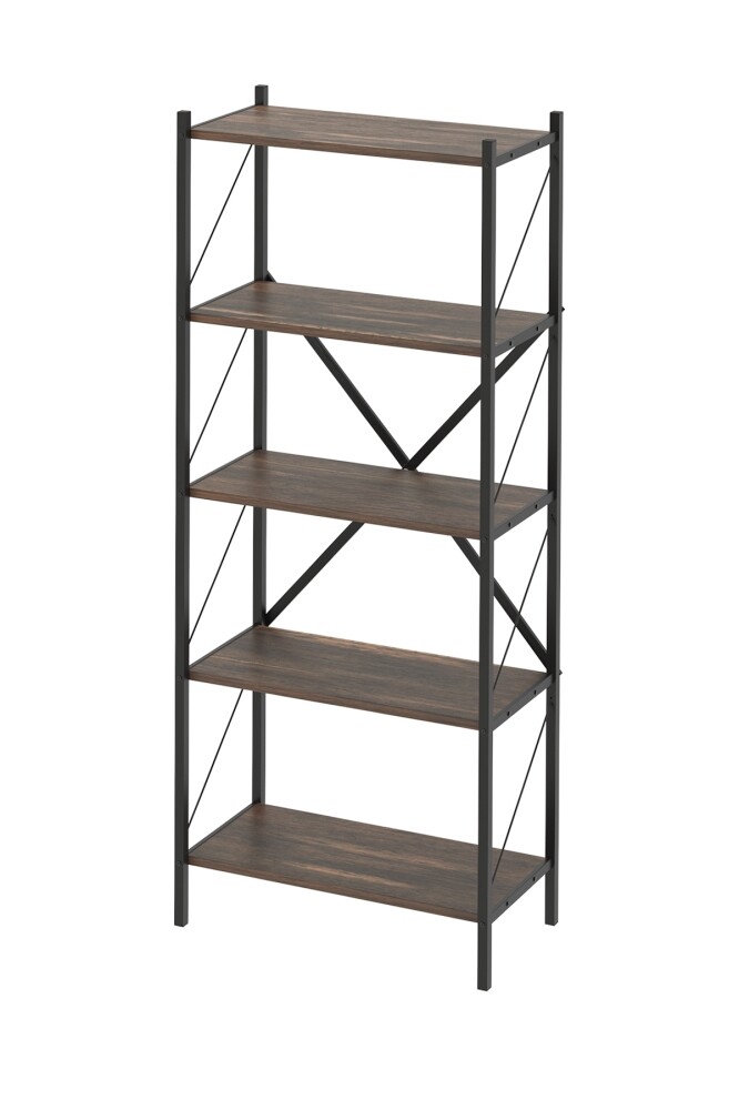 Kovový regál PEMTA 158 cm, černá/mars