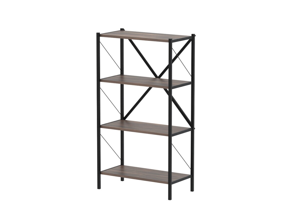 Kovový regál HALROS, černá/mars