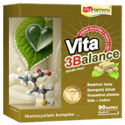 VitaHarmony Vita3Balance homocystein komplex 90 cps.