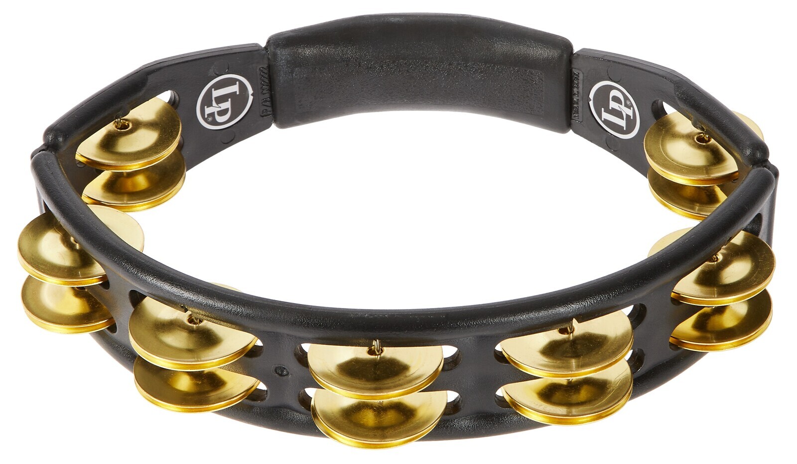 Latin Percussion Cyclops Tambourine Brass Jingles Black Hand Held
