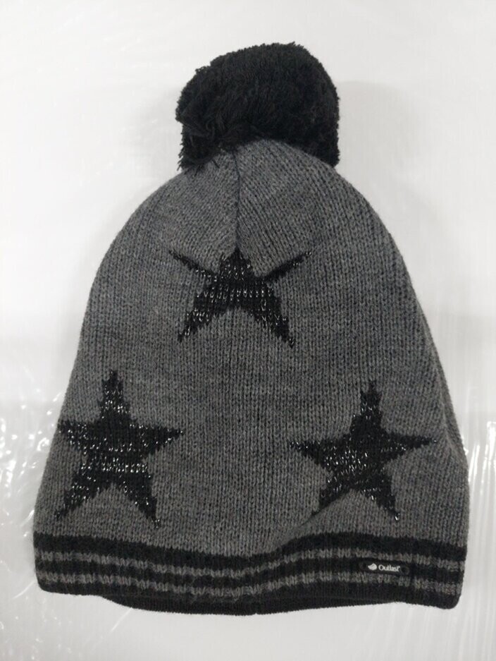LITTLE ANGEL Čepice pletená HVĚZDY Outlast šedá 5 49-53 cm