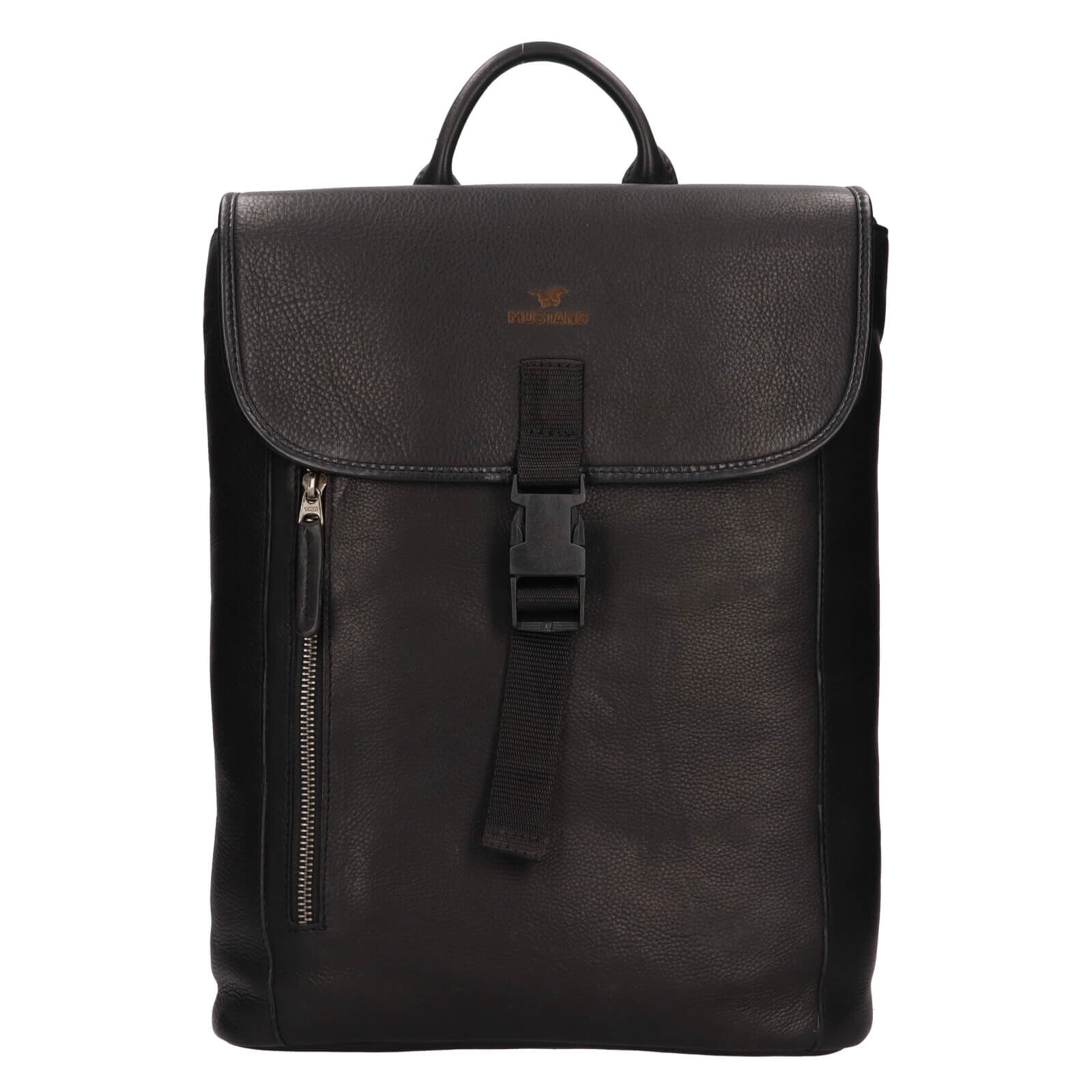 Kožený trendy batoh Mustang Manet - černá