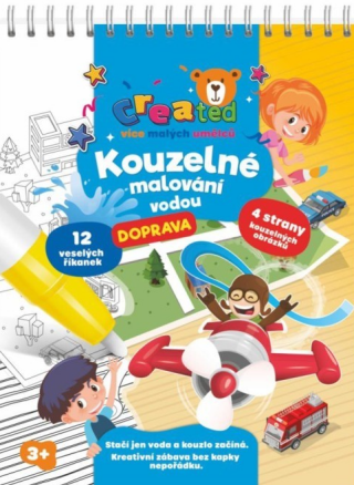 Kouzelné malování vodou Doprava/blok s tužkou 4 listy