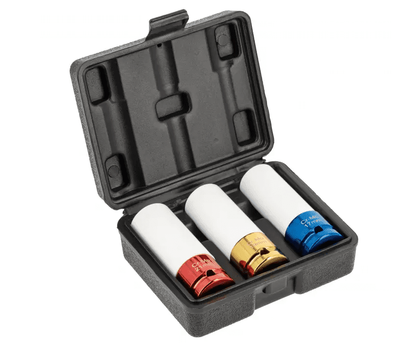 Sada rázových prodloužených hlavic na kola 1/2