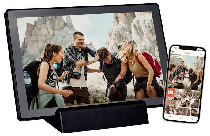 Braun Phototechnik DigiFrame 1011 WiFi mobil digitální fotorámeček 25.7 cm 10.1 palec Energetická třída (EEK2021): C (A - G) 1280 x 800 Pixel 16 GB černá