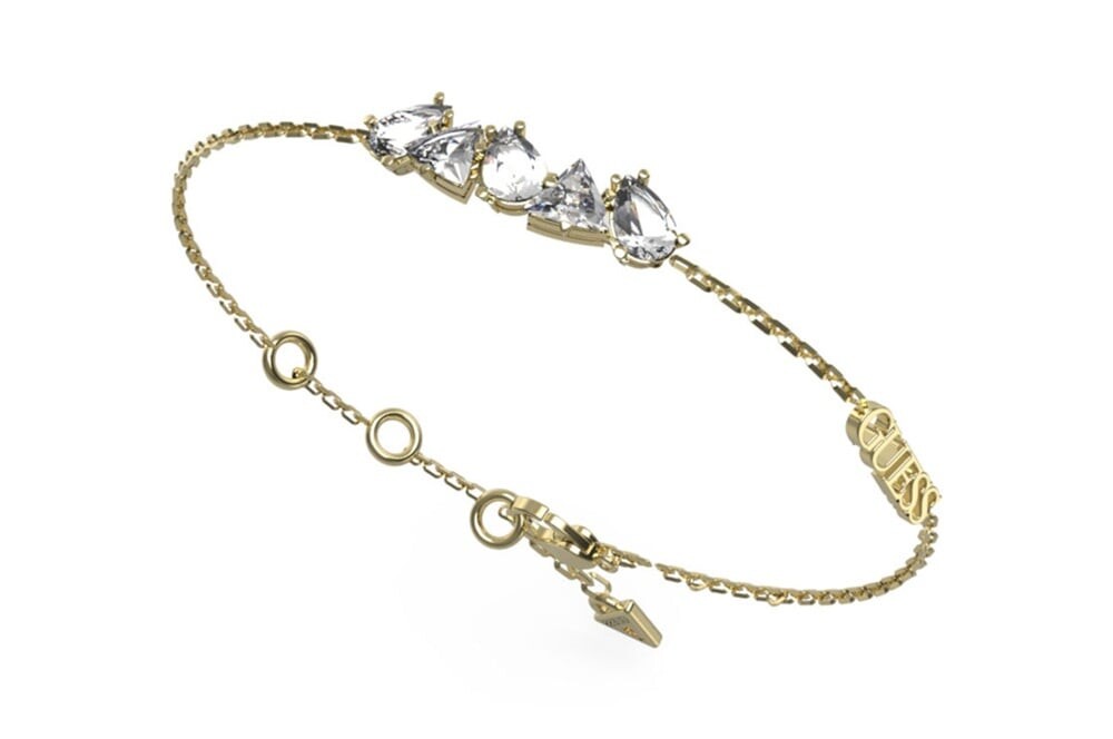 Elegantní pozlacený náramek se zirkony Wonderlights JUBB04405JWYG Guess / Délka: 21 cm