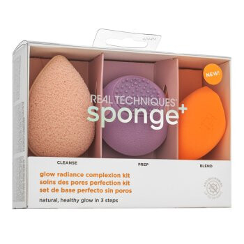 Real Techniques Sponge+ Glow Radiance Complexion Kit 3pcs
