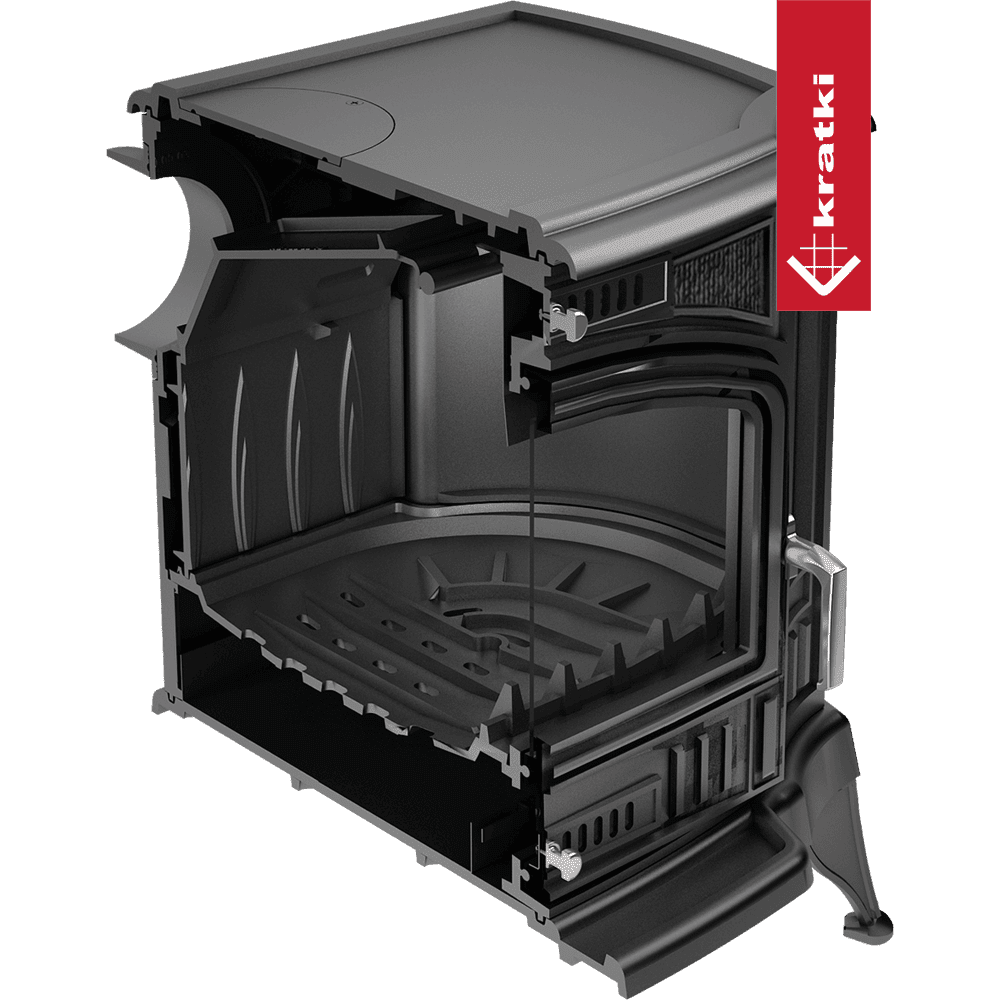 KRATKI krbová kamna KOZA K9 (150mm) - černá (II. Jakost)