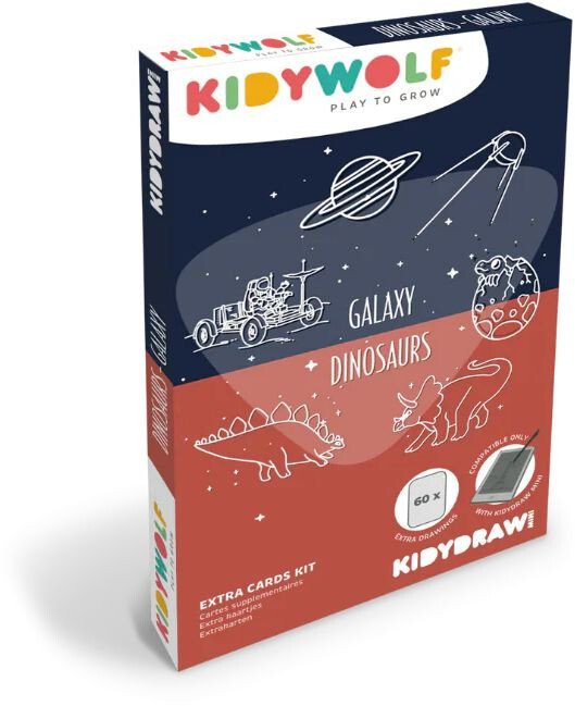 Kidywolf - Doplňkové karty Kidydraw mini - Galaxie a dinosauři