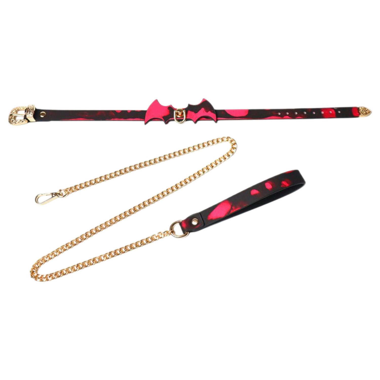 Obojek s vodítkem měnící barvu tepelnou změnou (černý)