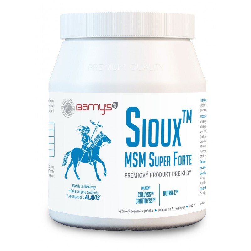 BioPol GN s.r.o. div. Pharma United Ltd. (CAN) Barnys Sioux MSM Super Forte prášek 1x600 g 600 g