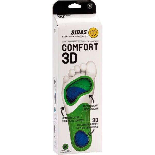 Sidas COMFORT 3D Vložky do bot, modrá, velikost
