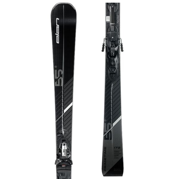 Elan PRIMETIME 55+ B.E. + FX EMX12.0 Sjezdové lyže, černá, velikost