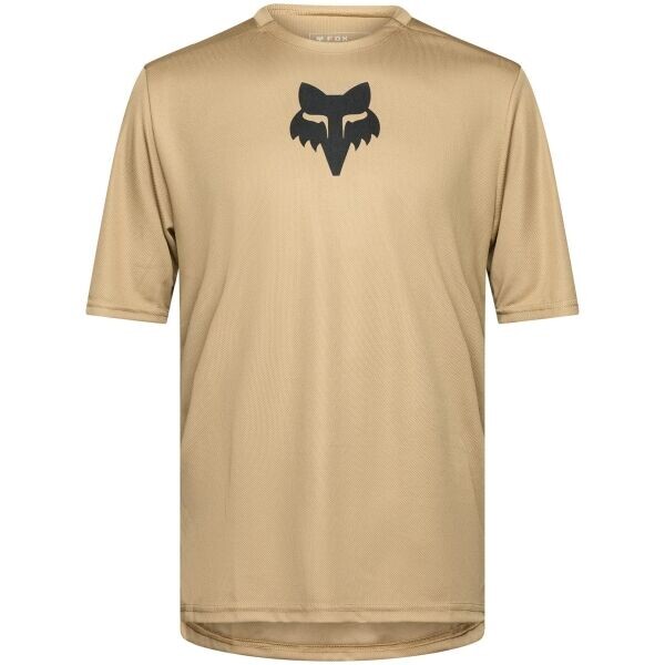 Fox RANGER SS JERSEY FOX HEAD Pánský dres na kolo, béžová, velikost
