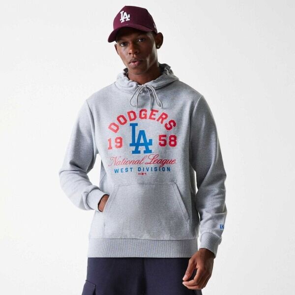 New Era LA DODGERS MLB WORDMARK HOODIE Pánská mikina, šedá, velikost