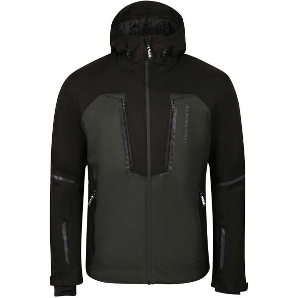 ALPINE PRO REWED Pánská lyžařská bunda, černá, velikost