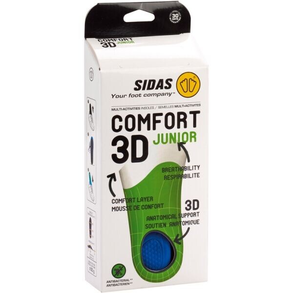 Sidas COMFORT 3D JUNIOR Dětské vložky do bot, modrá, velikost