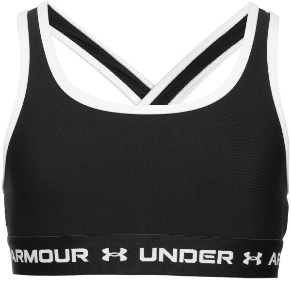 Under Armour CROSSBACK MID SOLID G Dívčí podprsenka, černá, velikost S